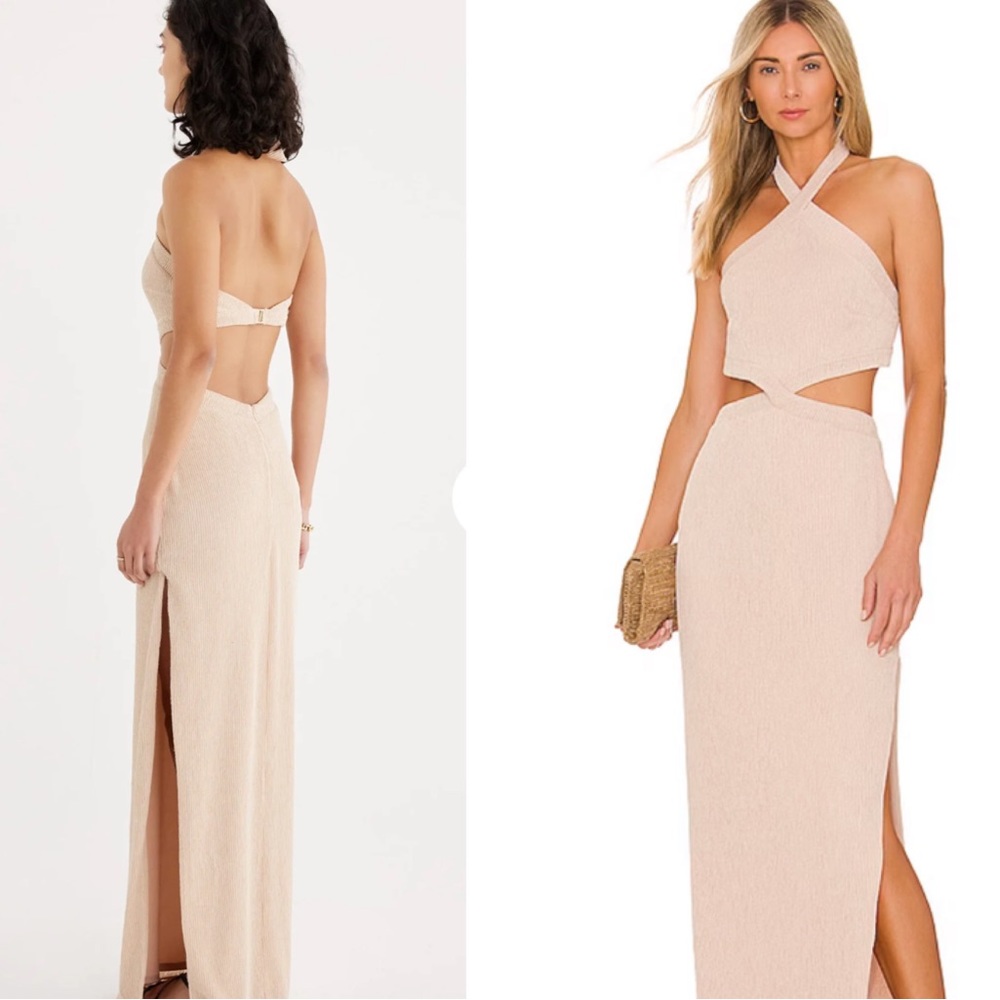 Rumer Cassidy Maxi Dress in Nude from Revolve